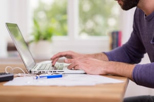 man working to maintain good credit score