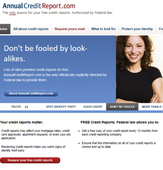 Annual Credit Report website